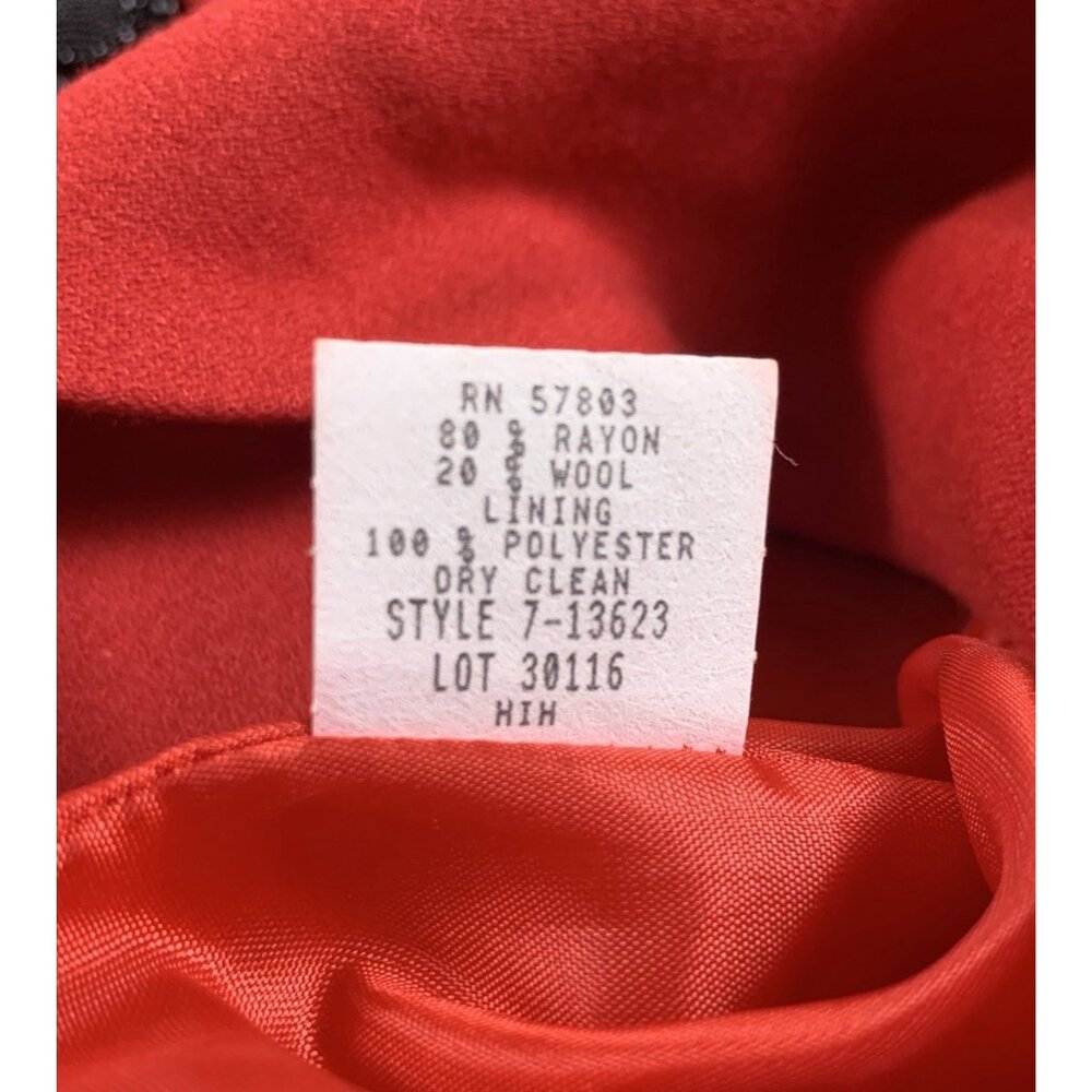 VTG Kate McNaughton Jacket Blazer Red Embroidered Wool Blend Women's Size 16W - Picture 6 of 10